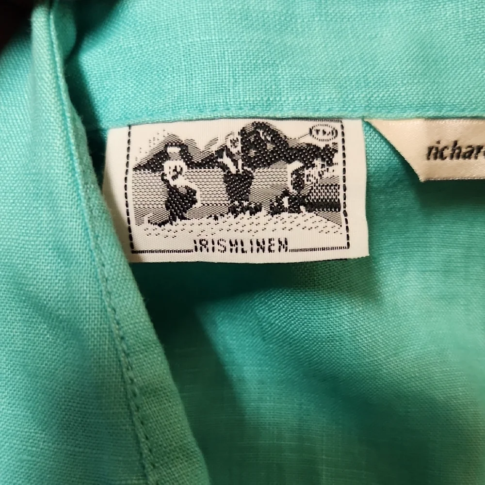 Chic Turquoise Button Down Shirt - Picture 4 of 8